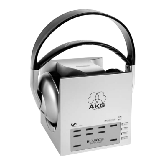 AKG Acoustics HEARO 787 SURROUND Mode D'emploi