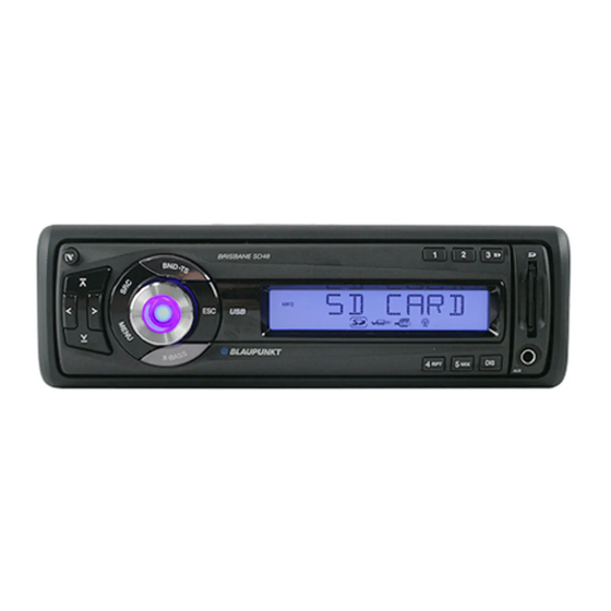 Blaupunkt Brisbane SD48 Notice D'utilisation Et De Montage