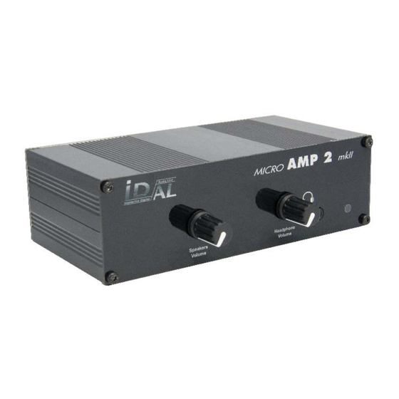 ID-AL Micro AMP 2 mkII Mode D'emploi