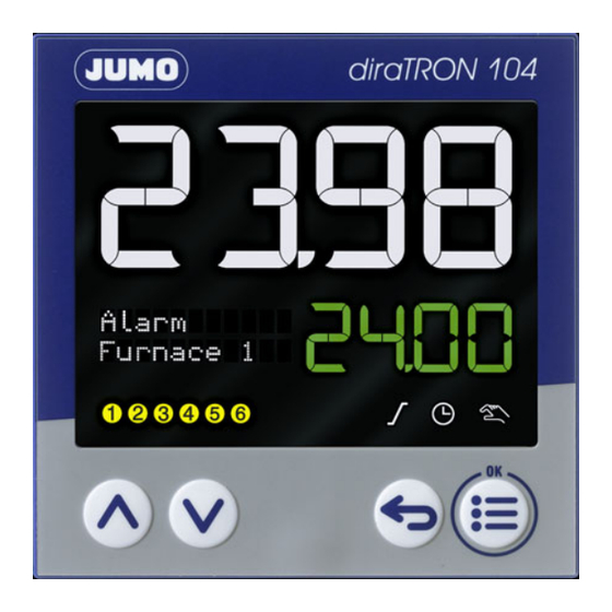 JUMO diraTRON 104 Mode D'emploi