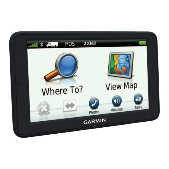 Garmin dezl 560 Manuel De Demarrage Rapide