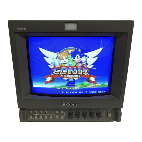 Sony Trinitron PVM-9L3 Manuels