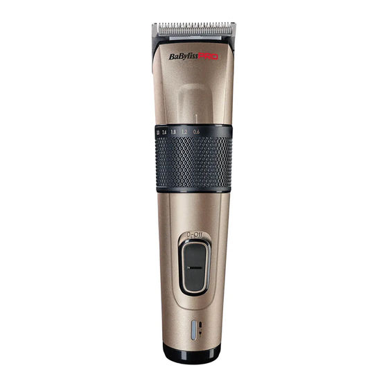 BaByliss PRO CUT-DEFINER+ Mode D'emploi