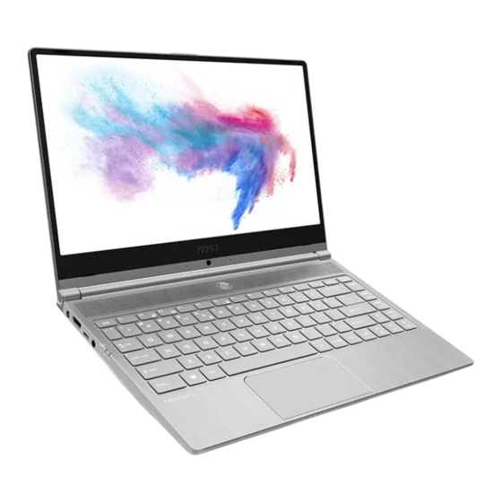 MSI 14 A10M Manuel D'utilisation