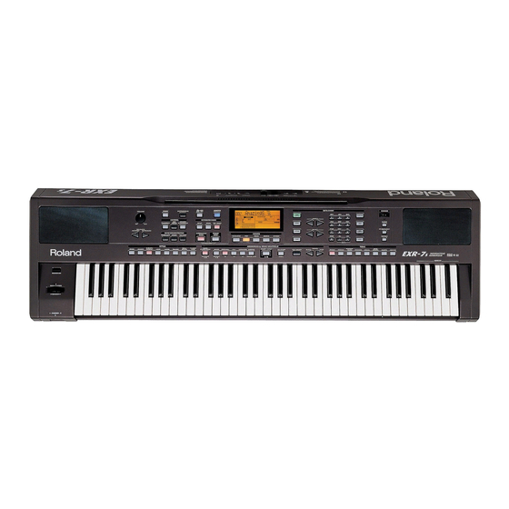 Roland EXR-7 Mode D'emploi