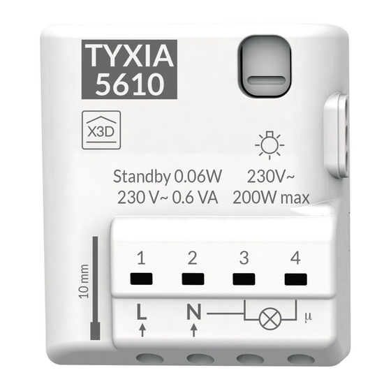 DELTA DORE TYXIA 5610 Guide Rapide