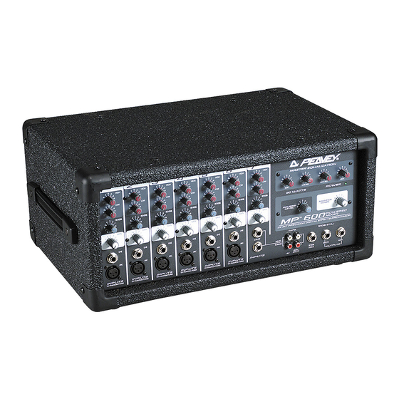 Peavey MP 600 Mode D'emploi