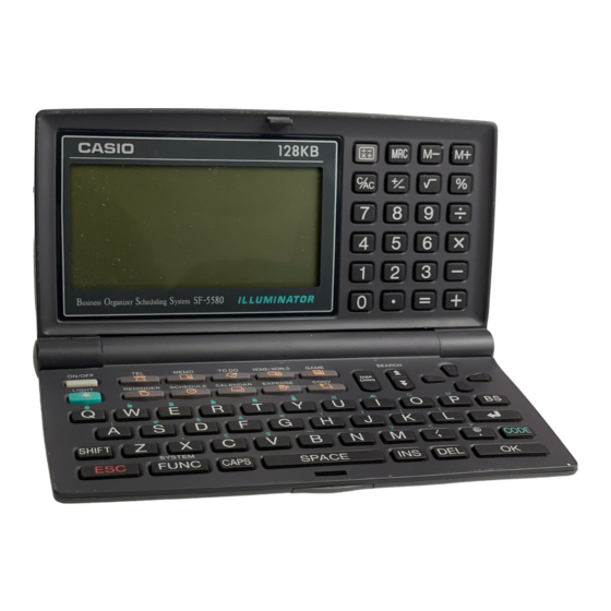 Casio SF-5580 Manuel De L'utilisateur