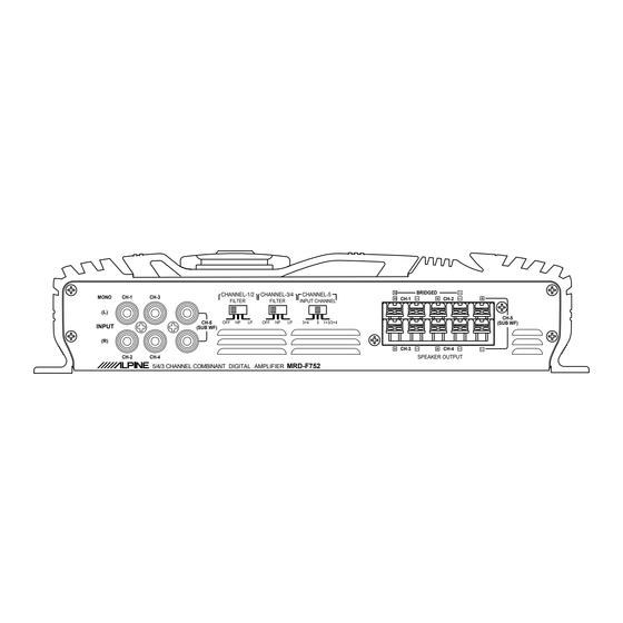 Alpine MRD-F752 Mode D'emploi