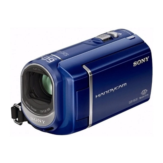 Sony Handycam DCR-SX30E Mode D'emploi