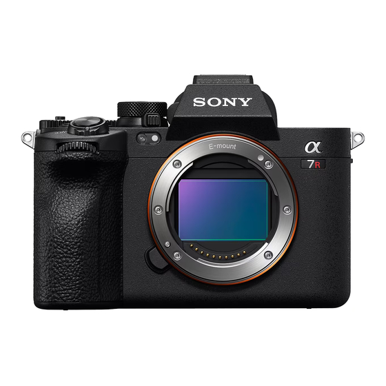 Sony ILCE-7RM5 Guide De Démarrage