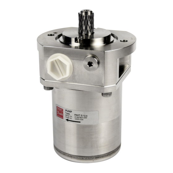 Danfoss PAHT 2-308 Fiche Technique