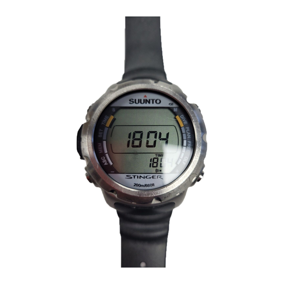 Suunto STINGER Manuel D'utilisation