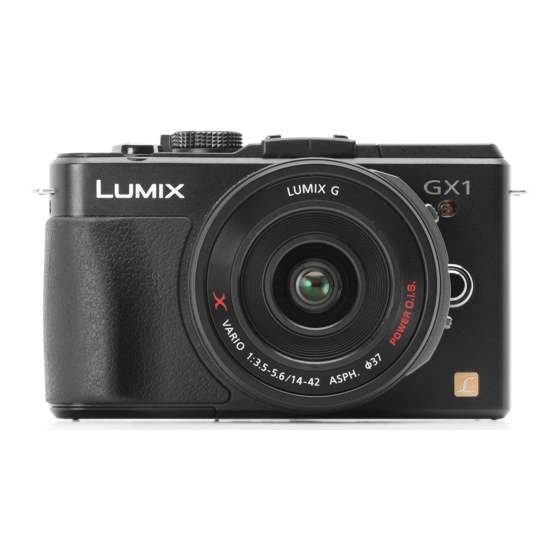 Panasonic Lumix DMC-GX1X Mode D'emploi De Base