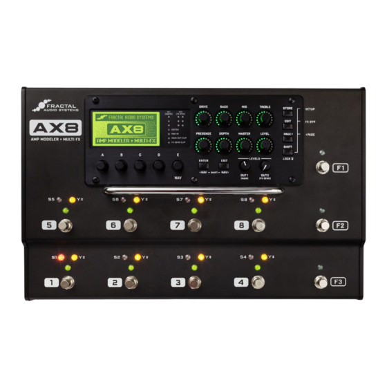 Fractal Audio Systems AX8 Mode D'emploi