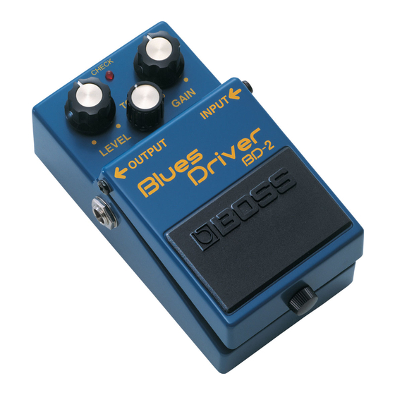 Boss BD-2 Blues Driver Mode D'emploi