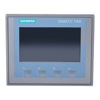 Siemens SIMATIC HMI KTP400 Comfort Série Instructions De Service