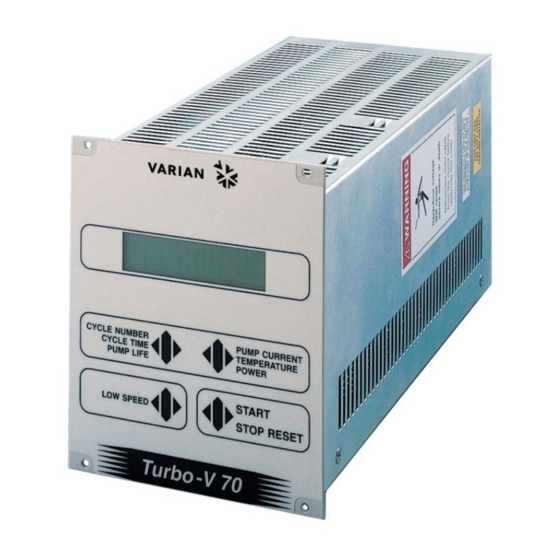 Varian Turbo-V 70 Notice De Mode D'emploi