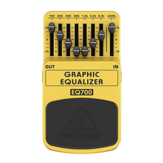 Behringer EQ700 Mode D'emploi