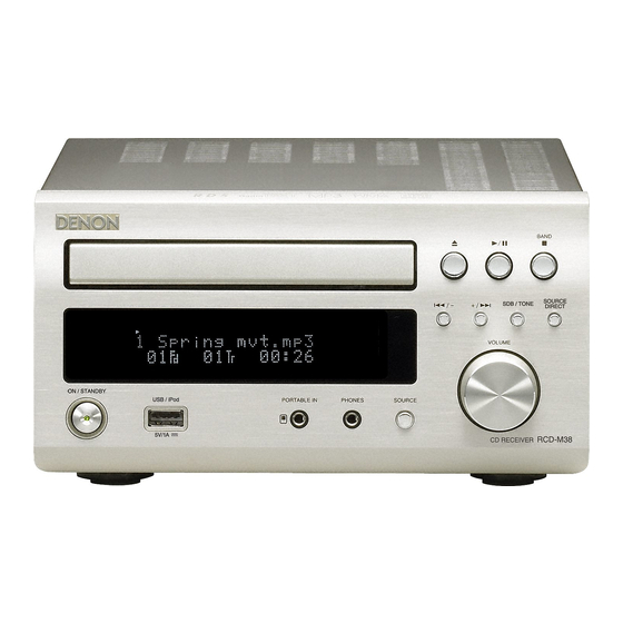 Denon RCD-M38 Manuel De L'utilisateur