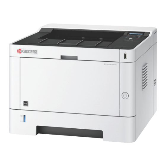 Kyocera ECOSYS P2040dn Manuel D'utilisation