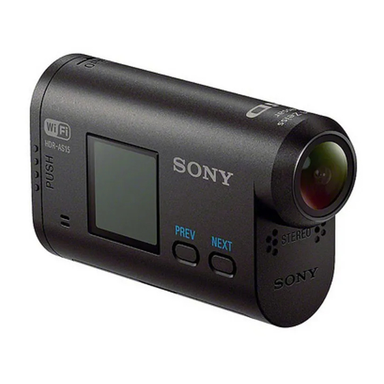 Sony HDR-AS15 Guide Rapide