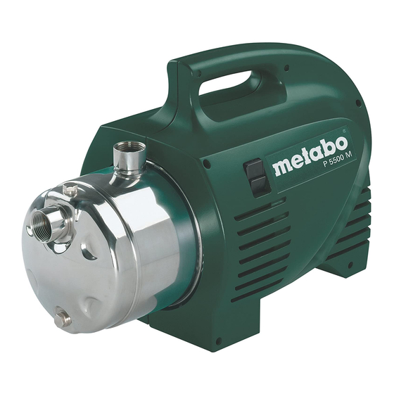 Metabo P 5500 M Manuels