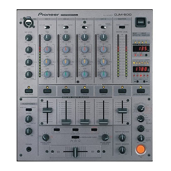 Pioneer DJM-600 Mode D'emploi