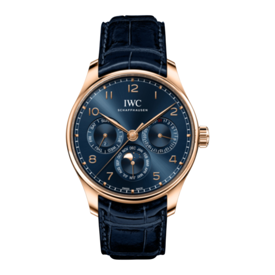 IWC Schaffhausen PORTUGIESER PERPETUAL CALENDAR 42 Mode D'emploi