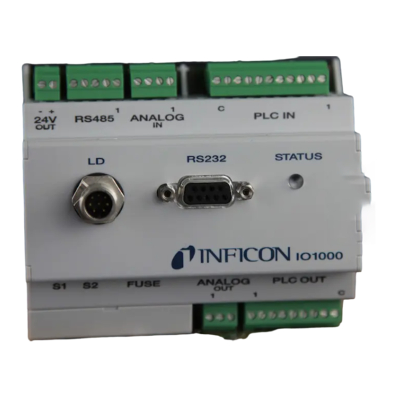 Inficon IO1000 Notice D'utilisation