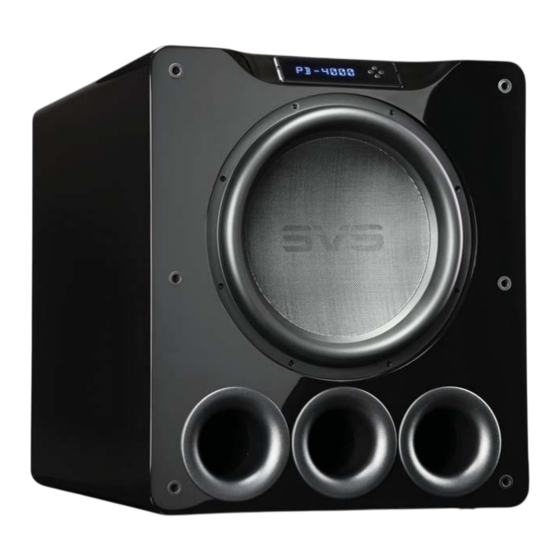 SVS Sound Revolution PB-4000 Manuel Utilisateur
