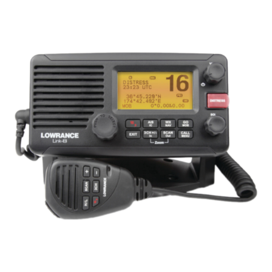 Lowrance Link-8 VHF Instructions D'installation