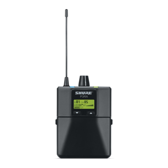 Shure P3RA Guide De L'utilisateur