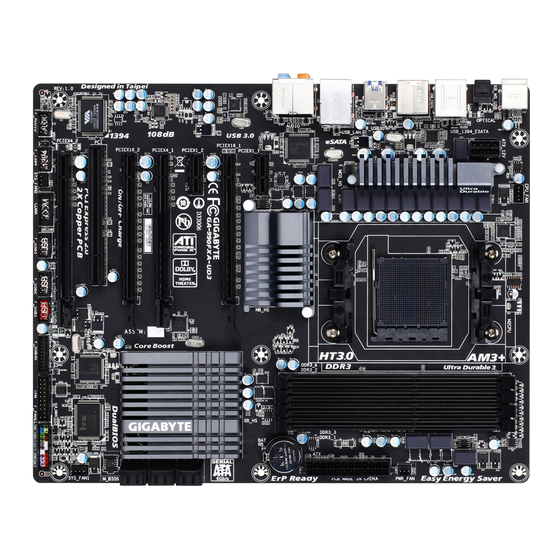 Gigabyte GA-990FXA-UD3 Manuel D'utilisation