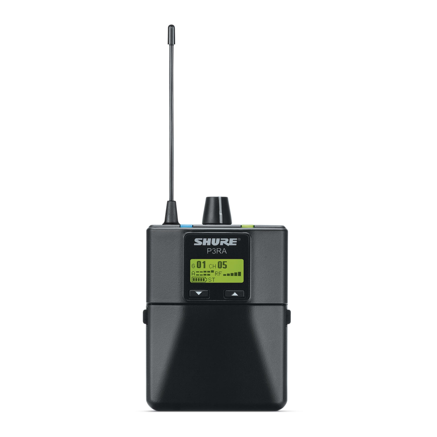 Shure P3RA Mode D'emploi