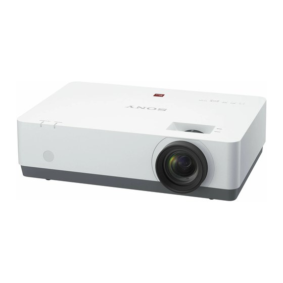 Sony VPL-EW348 Mode D'emploi