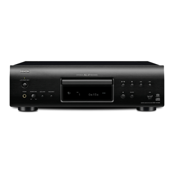 Denon DCD-1510AE Manuel De L'utilisateur