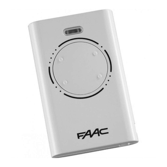 FAAC XT 433 SLH LR Guide Rapide