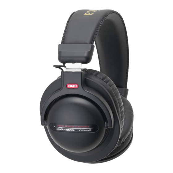 Audio-Technica ATH-PRO5MK3 Manuel D'utilisateur