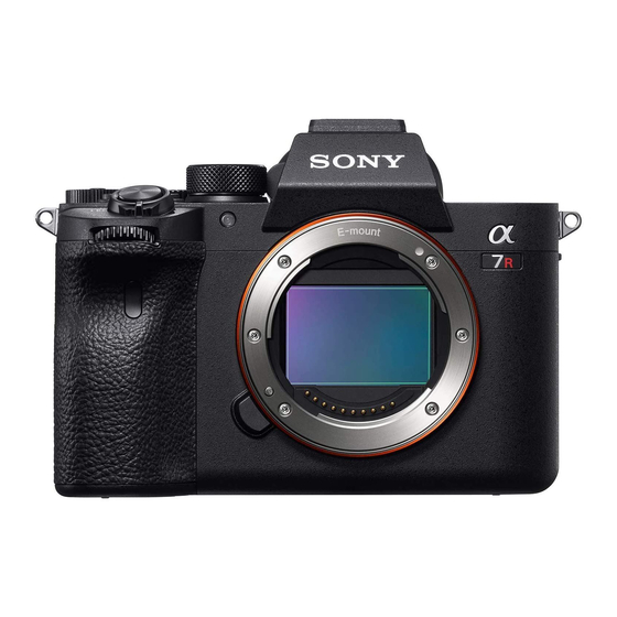 Sony Alpha ILCE-7RM4 Mode D'emploi