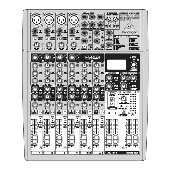 Behringer XENYX X1204USB Manuel D'utilisation