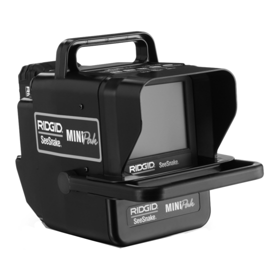 RIDGID SeeSnake MINIPak Mode D'emploi