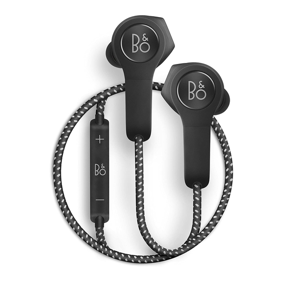 Bang & Olufsen BeoPlay H5 Manuels