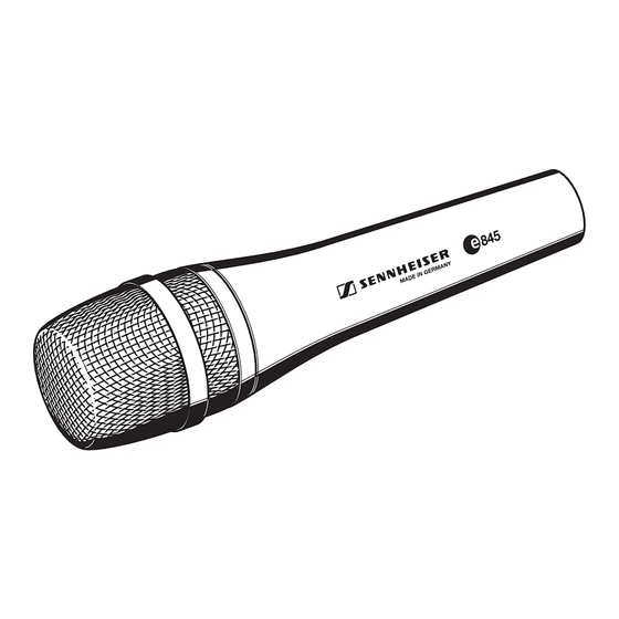 Sennheiser e845 Notice D'emploi