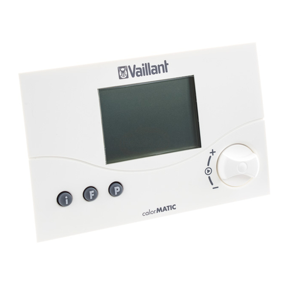 Vaillant calorMATIC 240 Notice D'emploi