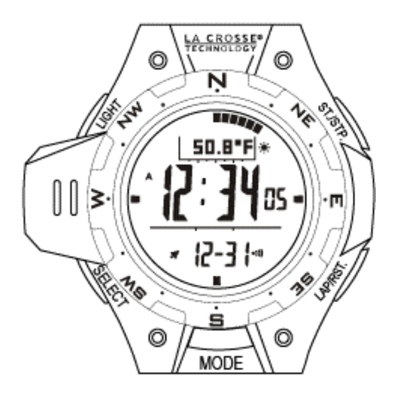 La Crosse Technology Montre XG-55 Manuel D'utilisation