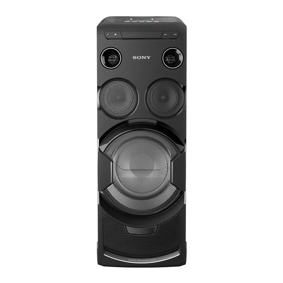 Sony MHC-V77DW Guide De Démarrage
