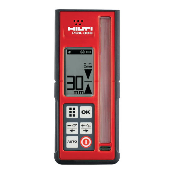 Hilti PRA 300 Manuels