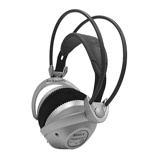 Sony MDR-RF875RK Mode D'emploi