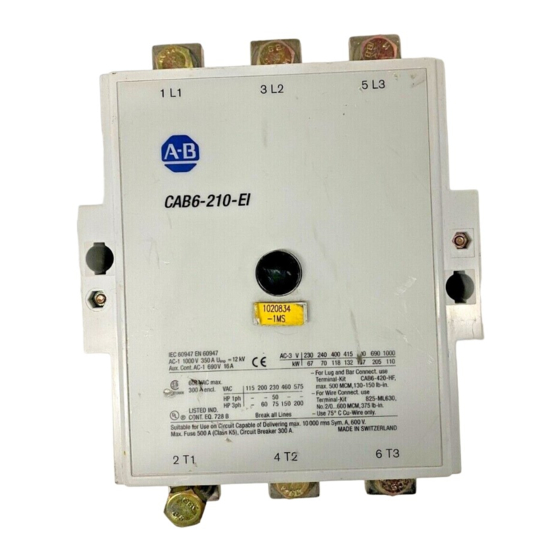 Allen-Bradley CAB6-210-EI Instructions De Montage